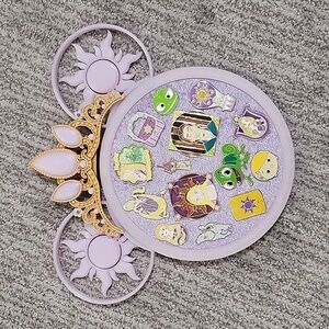 Tangled Rapunzel Themed 3D Printed Disney Pin Board, Minnie Ears, and Crown